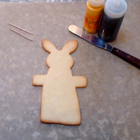 blank bunny cookie